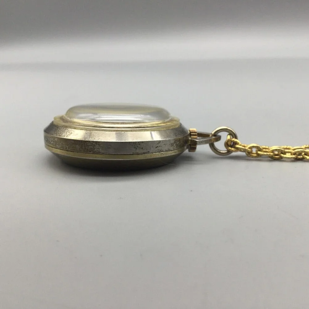 Vintage MEPA Tenderlee Pocket Watch Necklace Women 33mm Swiss Manual Wind